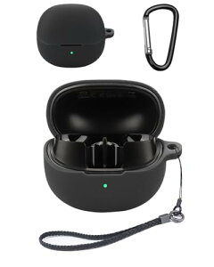 QCY MeloBuds Pro �P�[�X ���C�����X�C���z�� �[�d�P�[�X�J�o�[ �J���r�i �L�[�`�F�[���t�� �V���R���ی�P�[�X �����h�~ �ϏՌ� �h�o �L�Y�h�~ �w��h�~ QCY MeloBuds Pro �Ή� (�u���b�N)