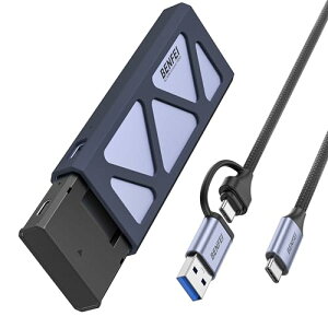 M.2 NVMe SSD OtP[X USB3.2 Gen2 Ή 10Gbps ] 2230 / 2242 / 2260 / 2280TCYM key / B+M key SSDɑΉ A~{fB + VRo[ M Ռh~ USB-C / USB-A P[ut 