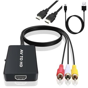 RCA HDMI ϊRo[^[ AV HDMI R|Wbg AVIXto HDMI 4K / 1080 / 720P؂ւ o͉ USBd 3F (  ) rfI / avP[u hdmi P[ut N64p Wii PS2 Xbox VHS VCR Camera DVDȂǑΉ av 