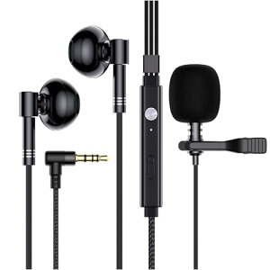 ヘッドセット 有線 マイク付き イヤホン 3.5mm 4極 L字プラグ クリップ式マイク ゲーミングイヤホン ゲーミング 着信応答 / 終話 音量調節 マイク付きイヤホン ps4 ps5 switch PC パソコン ZOOM Wet会