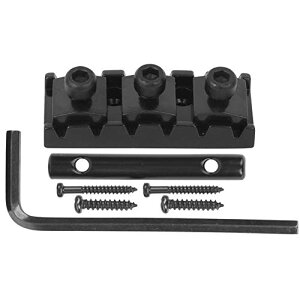 エレキギター ストリングロックナット ストリングリテーナーバースクリュー 六角レンチ ヘッドストック付き (ブラックGE99) 送料無料