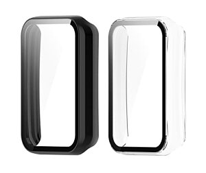 OPPO Band 2 �P�[�X �J�o�[ PC �{ �����K���X�t�B���� 9H�d�x �ی�P�[�X �ی�J�o�[ �ϏՌ� �S�ʕی� �A�N�Z�T���[ 2�Z�b�g (�u���b�N�{����)