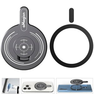 Insta360 Flow Pro Insta360 Flow 磁気アダプター MagSafe用 ブラケット マグネット アクセサリー iPhone 16 15 14 13 12シリーズに インスタ360 Flow Pro用 電話マウントホルダー 磁気リング付き AndroidおよびiPhone