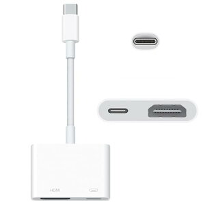 Type c HDMIϊP[u ^Cvc HDMI iPhone 16 / 15 iPad MacBook4K xȂo 100W}[d dsv ݒsv Digital AVA_v^ ~[O TV 