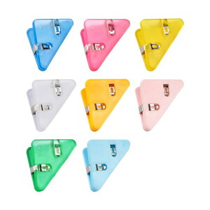 コーナークリップ 可愛い 24枚入 三角クリップ 紙 コナークリップ ソニック インポート 文房具 本の角の保護 整理と記憶 パンチング不要 繰り返し使用可能 収納 ファイル収納クリップ 学校