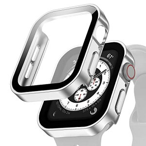Apple Watch �h���P�[�X 41mm �P�[�X 3D���p�G�b�W�f�U�C�� �ی� Series 8 / 7 �J�o�[ �K���X�t�B���� ��̌^ �����ߗ� ��d�\�� �d�x9H ��̌^ PC�f�� ������v���Z�X �y�� �S�ʕی� �w��h�~ ��� 