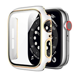 AbvEHb` Jo[ 40mm {3DȖʃGbW ^ PC+KXf ߗapple watch Jo[LYh~ ȒPɎt  Sʕی P[X(40mm ̃zCg&[YS[h) 