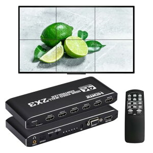 HDMI ؑ֊ rfIEH[Rg[[ 4K@30Hz HDfBXvC 1920x1080P 60Hz RS232 f 6 HDMI o Rt  180°]؂ւ 14̃fBXvC[h 2x3 2x2 3x2 1x1 1x2 1x3 1x4 1x5