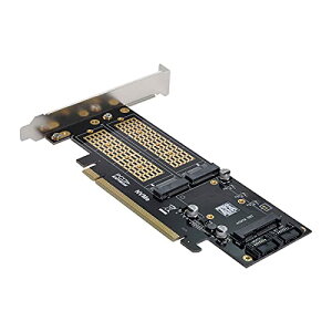 PCI Express PCI-E 3.0Dual SATA to NGFF NVME MSATA M-Key B/M-key SSD Card Adapter 3in1
