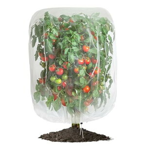 防虫ネット 植物 保護カバー 抽紐式収納付き 軽量 耐久 透気性 家庭菜園 ベランダ 園芸 野菜 果樹 花の保護 植物栽培 園芸用品 虫鳥除け網 100*150cm 送料無料