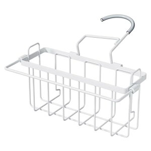 スポンジホルダー 蛇口にかける 収納ホルダー 小物収納 タオル掛け 通気性がよく 水切り 防錆 ホワイト