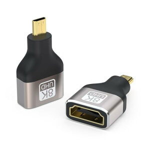 Micro HDMI ϊA_v^ 8K }CN HDMI IX to WHDMI X ϊA_v^ ^ y 8K@60Hz/4K@144Hz/2K@240Hz HDRΉ[2Zbg] 