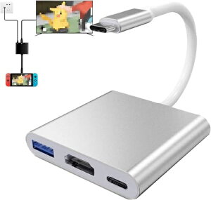 Nintendo Switch Type C to HDMI ϊA_v^ hbN HDMI+USB+Type-C ϊ TV ݊i ֕i CVXCb`/Samsung Galaxy S8/S8P/MacBook [dΉ ^ ^тɕ֗ @\ϊA_v^[ (V