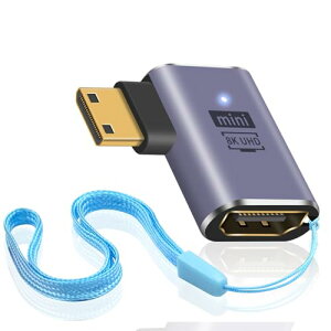 HDMI �~�jHDMI �ϊ��A�_�v�^ L���^ 8K HDMI�~�j HDMI2.1�ϊ��A�_�v�^�[ Mini HDMI(�I�X) to HDMI(���X) �����A�_�v�^�����b�L�R�l�N�^ 8K@60Hz 4K@144Hz 2K@240Hz HDR�Ή� (������) ��������