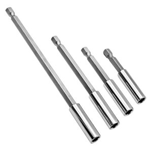 六角軸 エクステンションバー ビット 六角延長バー 6.35mm (1/4')シャンク対応 耐衝撃設計 磁石内蔵 多長度対応 (60/75/100/150mm) 電動工具 DIY整備用ツールセット 送料無料