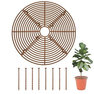 植木鉢カバー 直径30cm 植木鉢グリッド 土壌ガードカバー 丸型 中空 通気性 転倒防止 土壌プロテクター保護 猫犬対策 鉢カバー 掘りストッパー 保護ケース ガードレール 観葉植物 屋内屋外植