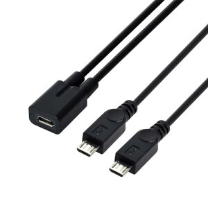 Micro USB X  2 }CNUSB IX Xvb^[  [dP[u for Galaxy S5 i9600 S4 I9500 Note2 N7100 S3 I9300 S2 9100p 