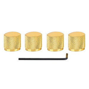 ボリューム ノブ ノブトーン コントロール 滑り止め 回転ノブ エレクトリックギター ベース 4個セット ゴールド レンチ付き 送料無料