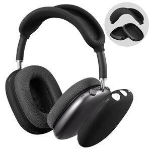 AirPods Max �w�b�h�t�H�� �ی�J�o�[ �V���R�� �P�[�X �ی� ���h�~ �C���[�J�b�v�J�o�[ �w�b�h�o���h�J�o�[ �X�L���v���e�N�^�[ (�u���b�N)