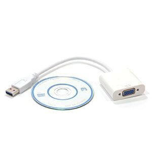 USB 3.0 to VGA ϊA_v^ rfIOtBbNJ[ }`j^ 1080pT[|[g USB3.0IX to VGAX Windows 8.1 / 8 / 7 / XPΉ ő6܂Őڑ\ (zCg) 