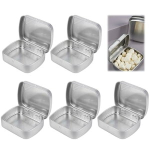 ブリキ缶 ミニボックス 缶ケース メタル収納ケース 蓋付き 小さい項目貯蔵 小さい部品収納箱は 部品箱 DIYの手仕事に適用することができる 5個セット 送料無料