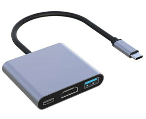 USB Type C A_v^ 4K TypeC to ϊA_v^ usb ϊA_v^ 4K fo Type-C A_v^[ 3in1 USB 3.0|[g^Cv100W PD}[d|[gϊ A_v^ (O[) 