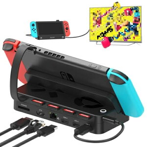 Switch hbN \tg؂ւ HDMIϊ TVo PD3.0[dX^h 3*USB|[g J[h[_[ ؂ւ ̃XCb`Q[[_[ Switch / Switch OLEDΉ J[h`FW[ ݒsv 