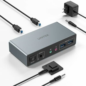 Switch ؑ֊ 2in2AEg 4K@60Hz HDMI+fBXvC|[g fAj^[KVM؂ւ USB3|[g 5V2AdA_v^[t