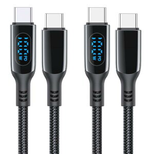  USB Type C P[u 100W / 5A PDΉ Type C to Type C }[d o̓XN[\ iC҂ ^Cvc [2{Zbg] iPhone 16 / 15 / 15 Pro / 15 Plus / 15 Pro Max MacBook Air / Pro 13'' iPad Mini 6 / Pro Switch