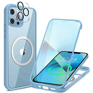 iPhone 13 Pro Max �P�[�X �N���A ���ʋ����K���X 360°�S�ʕی� [MagSafe] �}�O�Z�[�t ���C�����X�[�d �ϏՌ� �A�C�t�H�� 13 Pro Max ���� �}�O�Z�[�t �P�[�X�E�X�}�z�P�[�X iPhone 13 Pro Max �l�C 6.7�C���` (
