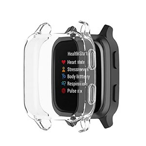 Garmin Venu Sq 2 / Venu Sq / Venu Sq Music / Venu Sq Music 2 �P�[�X TPU �I�[�����E���h �ی�J�o�[ (����+����) ��������