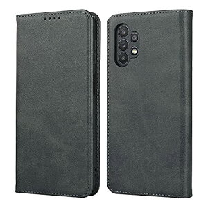 galaxy a32 5g ケース 手帳型 ギャラクシーa32 5g ケース カード収納 scg08 ケース 耐衝撃 耐久性 耐摩擦 横置きスタンド機能 マグネット式 galaxya32スマホケース レザー カバー -紳士黒 送料無料