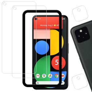 Google Pixel 5a 5G �K���X�t�B���� �K�C�h�g�t�� �����K���X �J�����t�B���� �J�o�[ �ی�t�B���� [2+2��] ��������