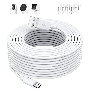 }CNusbP[u 8M micro usb dP[u hƊĎJ̋dp USB A - microB IXIX ΉATOM Cam 2 / YESKAMO / Wyze Cam Pan / Nest Cam / XIAOMI / IMOU / EZVIZ / Blink / Furbo hbOJ / Arlo Q / Switchbot /