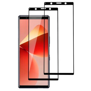 Xperia 5 �K���X�t�B���� �����ߗ� �S�ʕی� SOV41 SO-01M�t�B���� �G�N�X�y���A 5 �����K���X �t���ی�t�B���� �w��h�~ �C�A�[�� �\��t���ȒP [2���Z�b�g] ��������