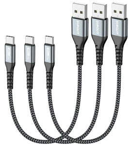 USB C �P�[�u�� 0.3M QC3.0�ő�18W�}���[�d �^�C�vc �P�[�u�� 30cm �V���[�g type c �P�[�u�� USB2.0�f�[�^�]�� ���ϋv�� iPhone16 �V���[�Y / Galaxy S24 ultra / iPad Pro / iPad air 5 / Xperia���̑�USB C�@��Ή� �O��