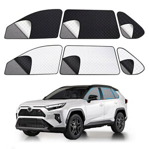 トヨタ RAV4 50系 サンシェード メッシュカーテン マグネット式 2層タイプ 遮光 虫除け 目隠し 日除け 換気 2Way 車用 RAV4 MXAA5 AXAH5 車種 設計 折り畳み式 アクセサリー 6枚セット 社外品 代替品