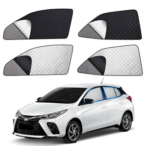 トヨタ ヤリスクロス サンシェード メッシュカーテン マグネット式 2層タイプ 遮光 虫除け 目隠し 日除け 換気 2Way 車用 Yaris cross 車種 設計 折り畳み式 アクセサリー 4枚セット 社外品 代替品