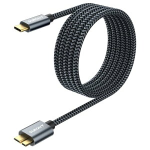10Gbps Micro B - USB Cn[hhCuP[u 6tB[g USB 3.1 USB C - Micro B Otn[hhCu USB CP[u iPhone 16 15 Pro / Pro Max MacBook Pro / Air WD Toshiba Westgate Seagatep 