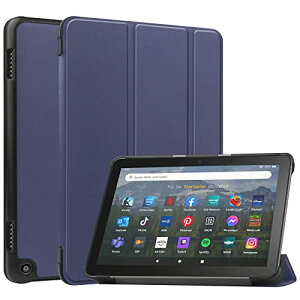 New Fire HD 8 �P�[�X (2024�N����)�X�^���h �J�� �O�� ���^�X�^���h�P�[�X PU���U�[ Fire HD 8 / Fire HD 8 Plus 2024 ��12���� 8�C���` �J�o�[ (�u���[) ��������
