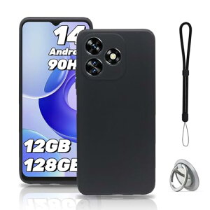 Blackview Wave8 / Wave8C �P�[�X �J�o�[ �X�^���h�t�� �p�x�����\ �ԍڃz���_�[ �X�}�z�P�[�X �X�g���b�v�t�� �y�� �\�t�g TPU �N���A �����₷�� �w��h�~ �ϏՌ� ���ϖh�~ (�u���b�N) ��������