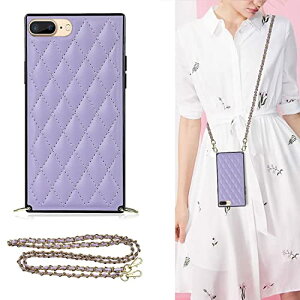 iPhone 7 Plus / 8 Plus �P�[�X ���|�� �񂩂� �΂߂��� �V�����_�[ ���^ �J�o�[ Qi�}���[ PU���U�[ �����`�F�[�� �X�g���b�v �X�}�z�V�����_�[ �y�� �ϋv�� �֗� �����ی� �񂩂�-�p�[�v�� ��������