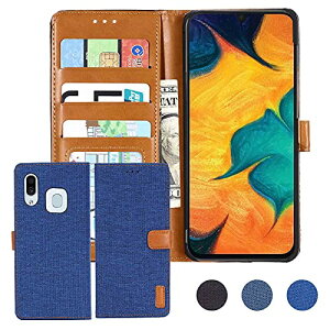 Galaxy A30 / UQ mobile SCV43 �P�[�X �蒠�^ �f�j�� �T���X��a30 UQ���o�C�� scv43 �J�o�[ �J�[�h���[ �T�C�h�}�O�l�b�g �X�^���h�@�\�t�� �X�}�z�P�[�X ���z�^ �ϏՌ� �ϖ��C �ی�P�[�XSCV43 �u���[ ��