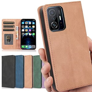 Xiaomi 11T / 11T Pro �P�[�X �蒠�^ ����~�� �������U�[ �X�^���h �X�g���b�v�t�� ������ �J�[�h���� �}�O�l�b�g �蒠�P�[�X �J�[�h�P�[�X �J�o�[ ���g�� �s���N