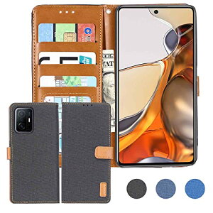 Xiaomi Mi 11T / Mi 11T Pro Xiaomi �P�[�X �蒠�^ �f�j�� �~�[11t�v�� mi11t pro �J�o�[ �J�[�h���[ �T�C�h�}�O�l�b�g �X�^���h�@�\�t�� �X�}�z�P�[�X ���z�^ �ϏՌ� �ϖ��C �u���b�N ��������