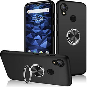 KYOCERA Digno SX3 �P�[�X �����O�t�� ���Z�� KYG02 �P�[�X �ϏՌ� �J�o�[ �y�� ���� TPU �X�^���h�@�\ �C�菝�h�~ �����h�~ �ԍڃz���_�[�X�g���b�v�z�[���t�� (�u���b�N) ��������