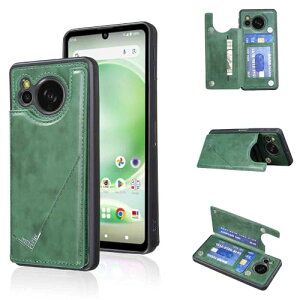 AQUOS sense8 SH-54D SHG11 ケース 手帳型 背面 カードケース ランヤード付 背面カバー アクオス センス8 ドコモsh54D スマホケース サイドマグネット カード収納 横置き機能 PUレザー 財布型 携帯カバ