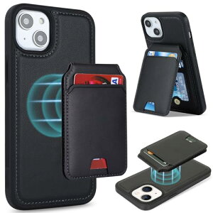 iPhone 14 P[X Magsafe iPhone 13 P[X }OZ[t ϏՌ w J[h[ J[hP[X  O\ CX[dΉ(6.1C`Ή)-ubN 