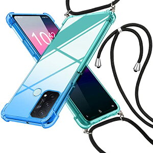 OPPO Reno5 A ケース クリア ケース 肩掛け 斜めかけカバー 薄型 ショルダー tpu 耐衝撃 透明 長さ調整可能 縄掛けケース おしゃれ 黄変防止 防塵 一体型 人気 オッポ リノ5 a スマホカバー ブルー