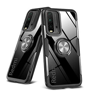 �������� Xiaomi Redmi 9T �P�[�X �N���A �����O�t�� �ϏՌ� ���^ �S�ʕی� �w�ʋ����K���X �N���A TPU �o���p�[ �X�^���h�@�\ ���� �����h�~ �ϏՌ� �C�菝�h�~ �w��h�~ 360�x��] �}�O�l�b�g ��
